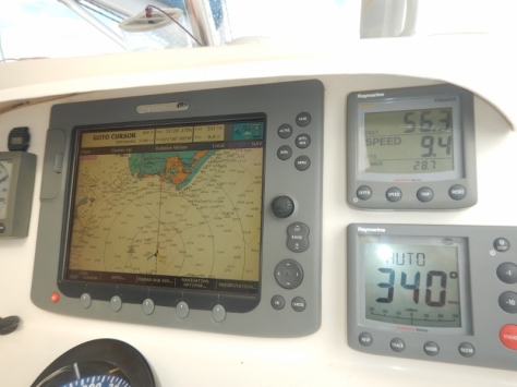 9.4 knots well above our anticipated average of 6!